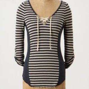 NWOT Tiny from Anthro Ribbed Henley Size L